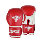 Javson Kids Boxing Gloves Toda Series Hook & Loop Closure Red/White